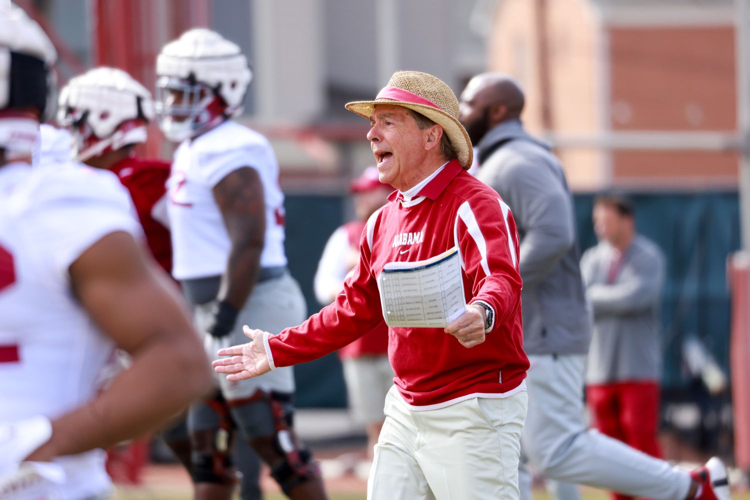 Nick Saban, Alabama Football Practice - March 20, 2023